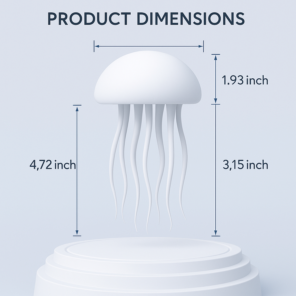 MistGlow Haven | JellyGlow Lamp | Colorful Gradient Jellyfish-Inspired LED Light